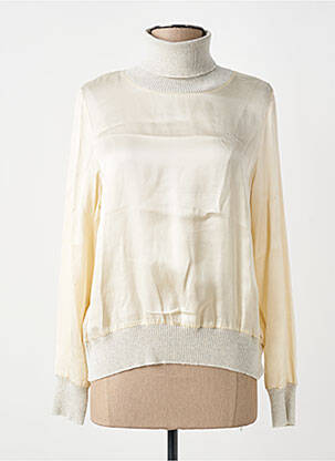 Top manches longues beige TRICOT CHIC femme