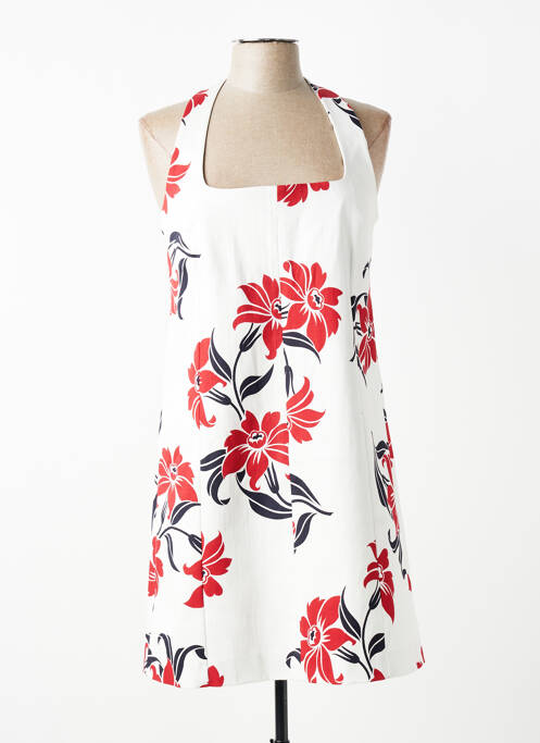 Robe mi-longue imprimé fleurs sans manche rouge TARA JARMON femme