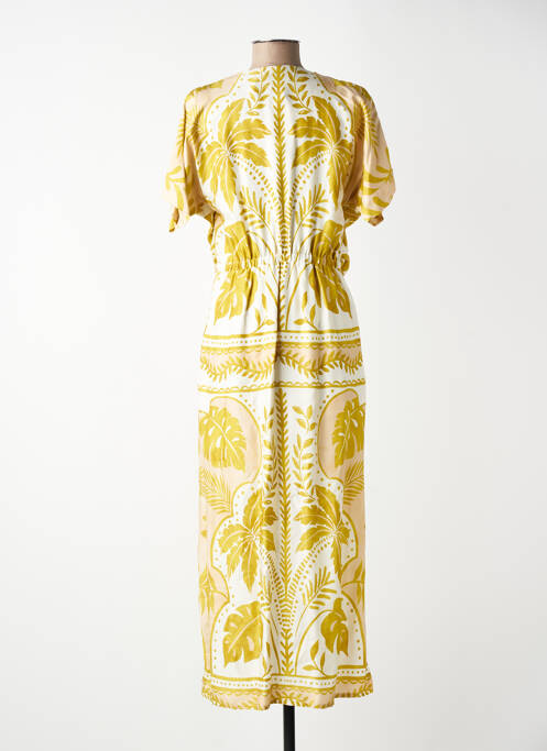 Robe longue imprimé fantaisie manches courtes vert BLEU BLANC ROUGE femme