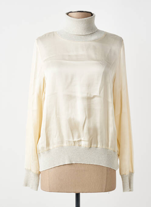 Top manches longues beige TRICOT CHIC femme