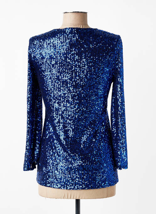 Top tissage jersey manches longues bleu JOSEPH RIBKOFF femme