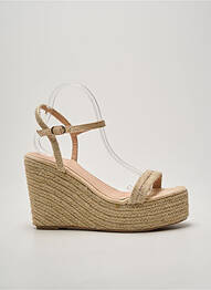 Espadrilles fermeture boucle(s) talon haut de 10cm et plus beige DAY-VINE femme