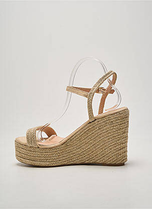 Espadrilles fermeture boucle(s) talon haut de 10cm et plus beige DAY-VINE femme