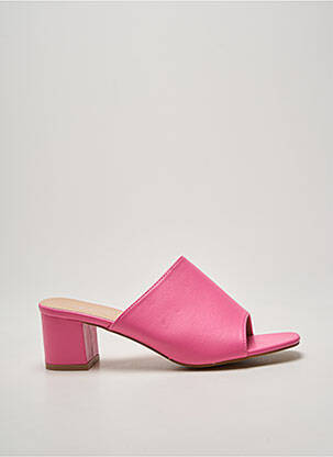Mules/sabots bout ouvert talon de 4 à 6cm rose DAY-VINE femme