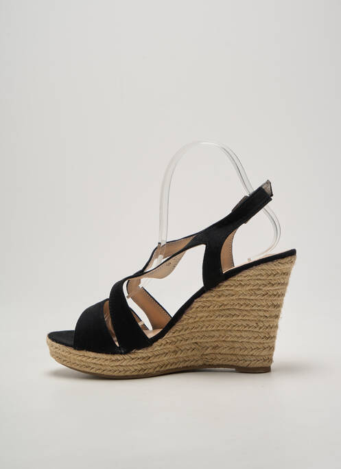 Espadrilles fermeture boucle(s) talon haut de 10cm et plus noir DAY-VINE femme