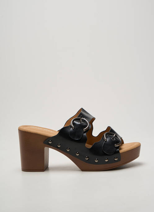 Mules/sabots fermeture boucle(s) talon de 7 à 9cm noir SOON HER femme