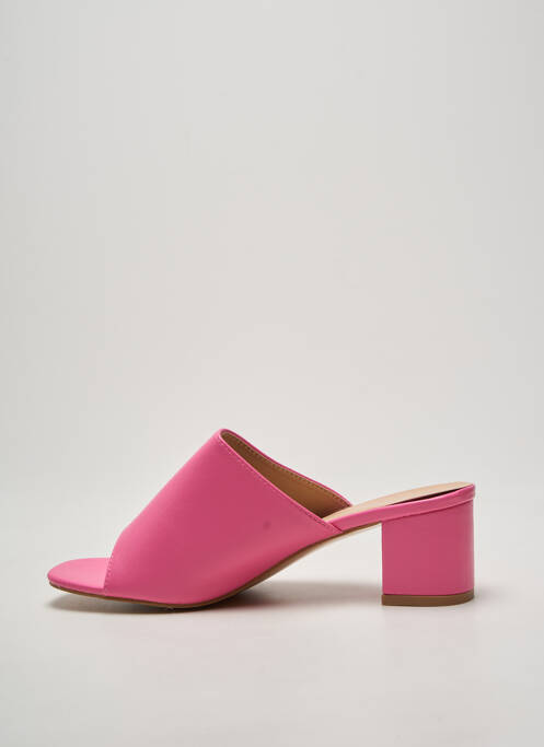 Mules/sabots bout ouvert talon de 4 à 6cm rose DAY-VINE femme