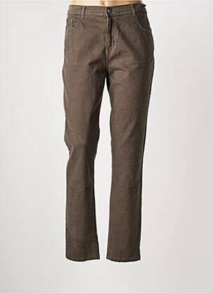 Pantalon droit stretch taille normale vert IMPAQT femme