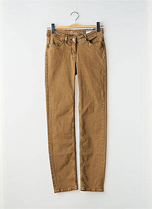 Pantalon slim stretch taille normale marron TONI femme