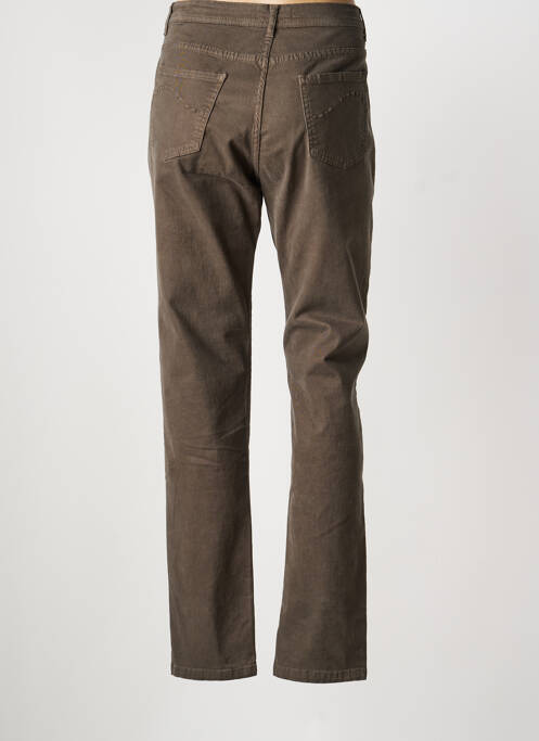 Pantalon droit stretch taille normale vert IMPAQT femme