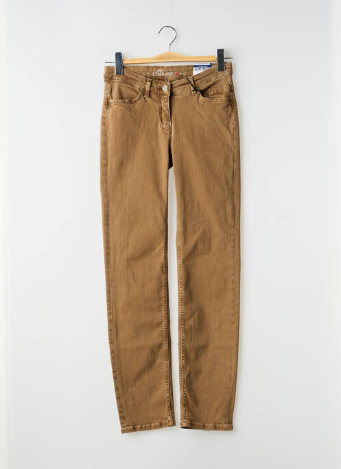 Pantalon slim stretch taille normale marron TONI femme