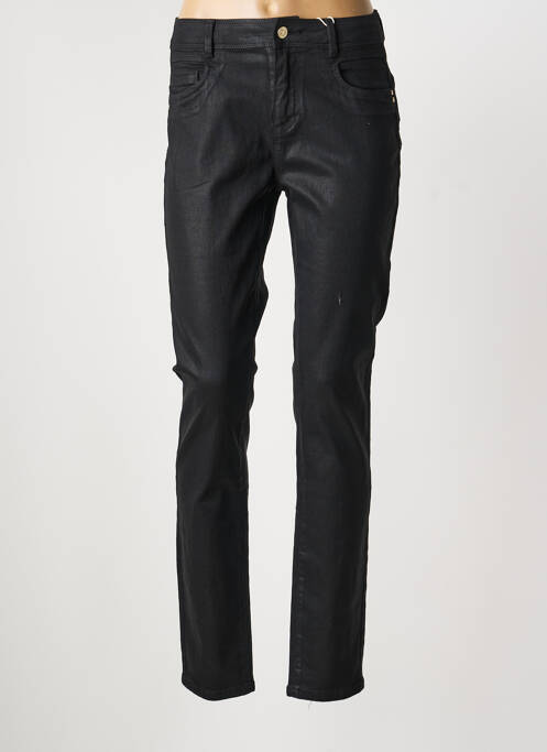 Pantalon slim tissage enduit taille normale noir C'EST BEAU LA VIE femme