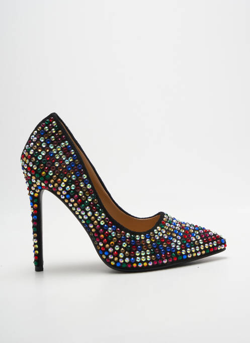 Escarpins tissage satiné talon haut de 10cm et plus noir GIVANA femme