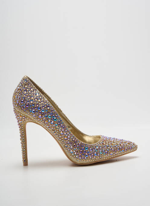 Escarpins bout pointu talon haut de 10cm et plus or MOOW femme