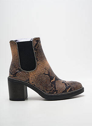Bottines/boots bout pointu talon de 4 à 6cm marron POTI PATI femme