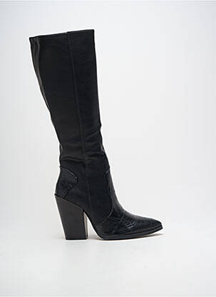 Bottes cubain talon de 7 à 9cm noir IDEAL SHOES femme