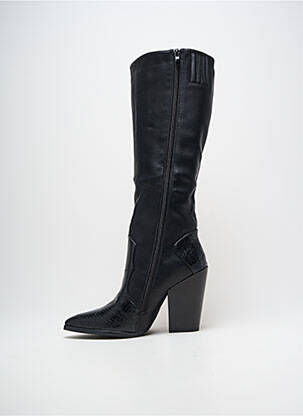 Bottes cubain talon de 7 à 9cm noir IDEAL SHOES femme