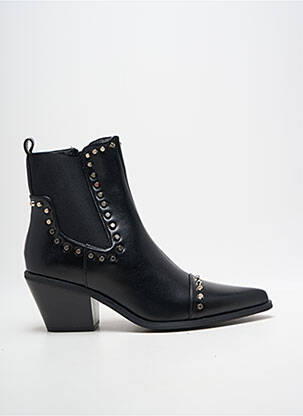 Bottines/boots matière lisse talon de 7 à 9cm noir POTI PATI femme