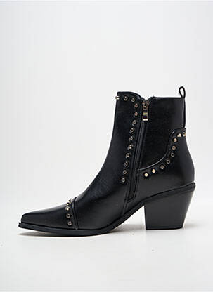 Bottines/boots matière lisse talon de 7 à 9cm noir POTI PATI femme