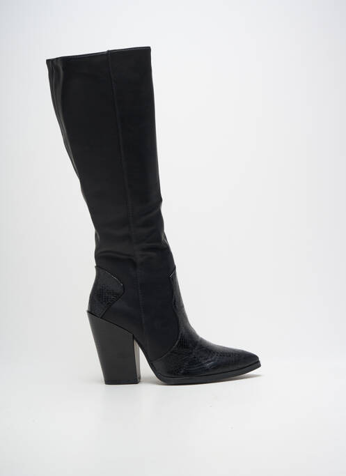 Bottes cubain talon de 7 à 9cm noir IDEAL SHOES femme