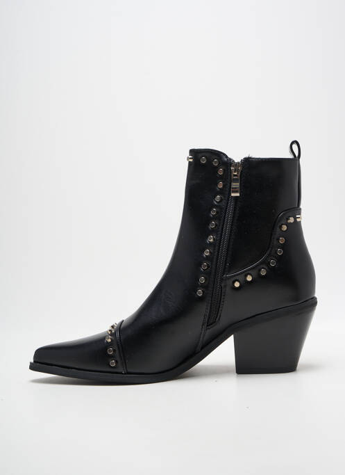 Bottines/boots matière lisse talon de 7 à 9cm noir POTI PATI femme