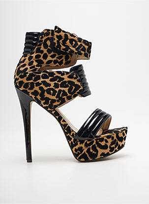 Sandales/nu pieds bout ouvert talon haut de 10cm et plus marron SERGIO TODZI femme