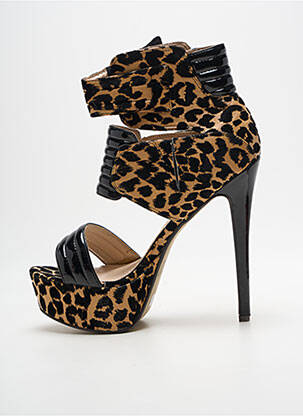 Sandales/nu pieds bout ouvert talon haut de 10cm et plus marron SERGIO TODZI femme