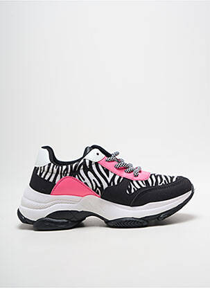 Baskets bout rond talon de 4 à 6cm rose IDEAL SHOES femme