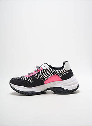 Baskets bout rond talon de 4 à 6cm rose IDEAL SHOES femme