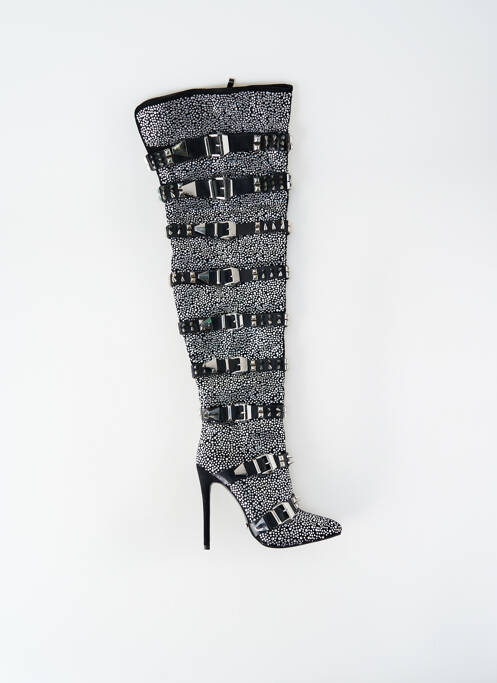 Cuissardes bout pointu talon haut de 10cm et plus noir BELLO STAR femme