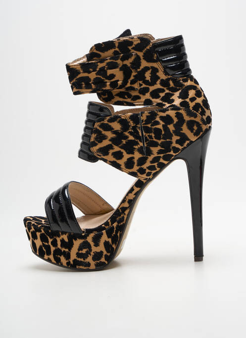 Sandales/nu pieds bout ouvert talon haut de 10cm et plus marron SERGIO TODZI femme