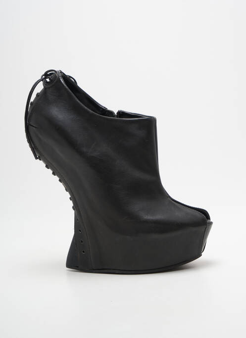 Sandales/nu pieds tissage satiné talon de 4 à 6cm noir CINZIA ARANIA femme