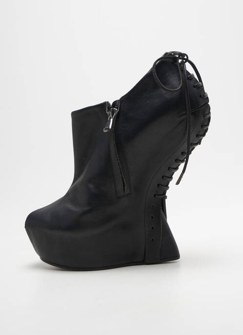 Sandales/nu pieds tissage satiné talon de 4 à 6cm noir CINZIA ARANIA femme