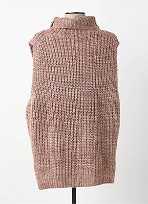 Pull coupe droite manches courtes rose C'EST BEAU LA VIE femme