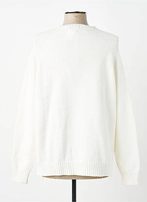 Pull coupe droite manches longues blanc L'ATELIER D'ANNA femme