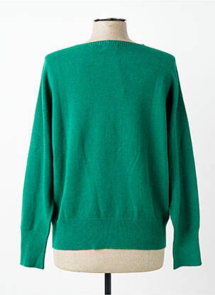 Pull coupe droite manches longues vert L'ATELIER D'ANNA femme