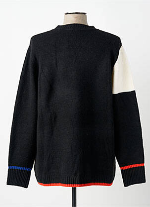 Pull coupe droite manches longues noir SCORZZO femme