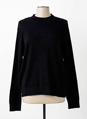 Pull coupe droite manches longues noir C'EST BEAU LA VIE femme