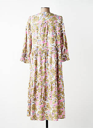 Robe mi-longue manches 3/4 manches 3/4 vert JENSEN femme