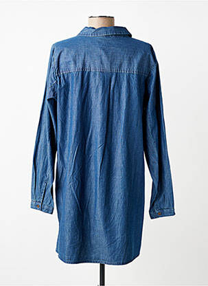 Tunique manches longues col chemisier bleu CISO femme