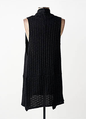 Gilet sans manche coupe droite noir FRANCK ANNA femme