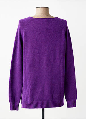 Pull coupe cintrée manches longues violet L'ATELIER D'ANNA femme