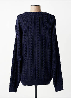 Pull coupe droite manches longues bleu ORIENTIQUE NATURALLY femme
