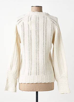 Pull coupe cintrée manches longues beige C'EST BEAU LA VIE femme