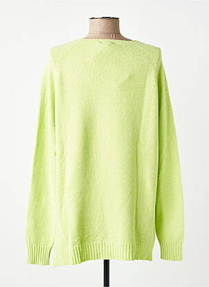Pull coupe droite manches longues vert L'ATELIER D'ANNA femme