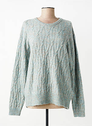 Pull coupe droite manches longues bleu COPENHAGEN femme