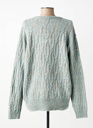 Pull coupe droite manches longues bleu COPENHAGEN femme