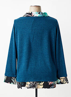 Pull coupe droite manches longues vert GUY DUBOUIS femme