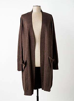 Gilet manches longues manches longues marron CISO femme