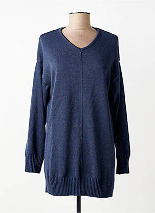 Pull tunique manches longues manches longues bleu CISO femme